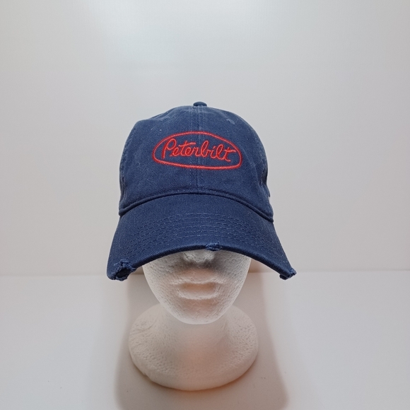 Peterbilt Truck MAGNUM Hat Cap Blue/Red Embroidered Distressed OTTO see pictures - Picture 1 of 6